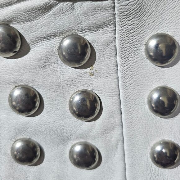 SOLD!! FIRENZE SANTA BARBARA Saks Fifth Avenue Leather Jacket - Size L - Picture 8 of 11